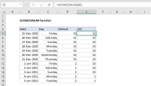 Weeknum excel как пользоваться